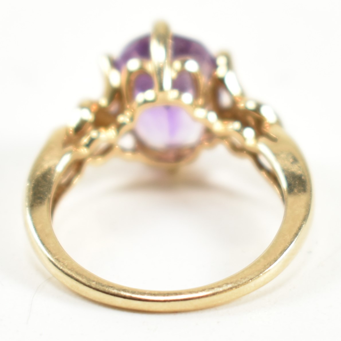 HALLMARKED 9CT GOLD & AMETHYST RING - Image 4 of 9