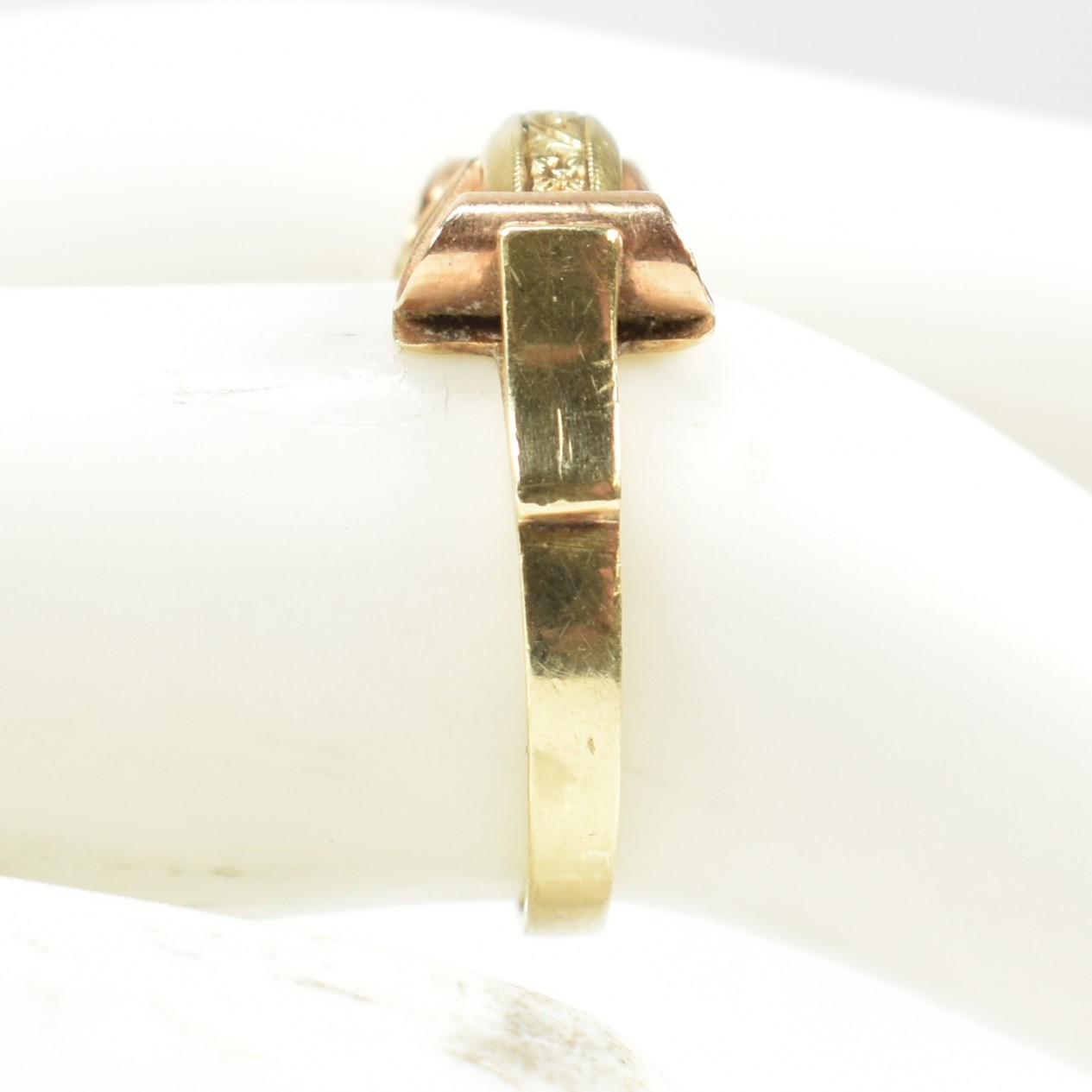 14CT BI COLOUR GOLD RETRO RING - Image 7 of 7