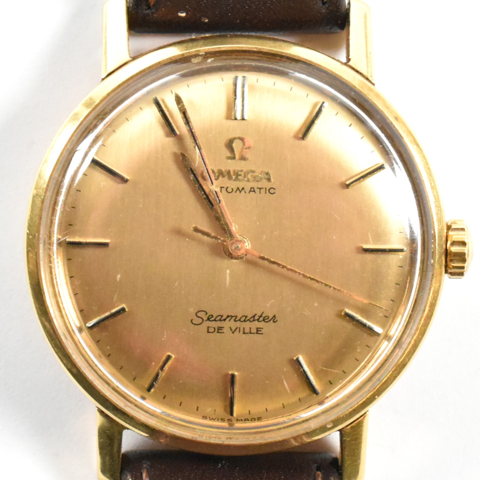 1960S 18CT GOLD OMEGA AUTOMATIC SEAMASTER DE VILLE WRISTWATCH