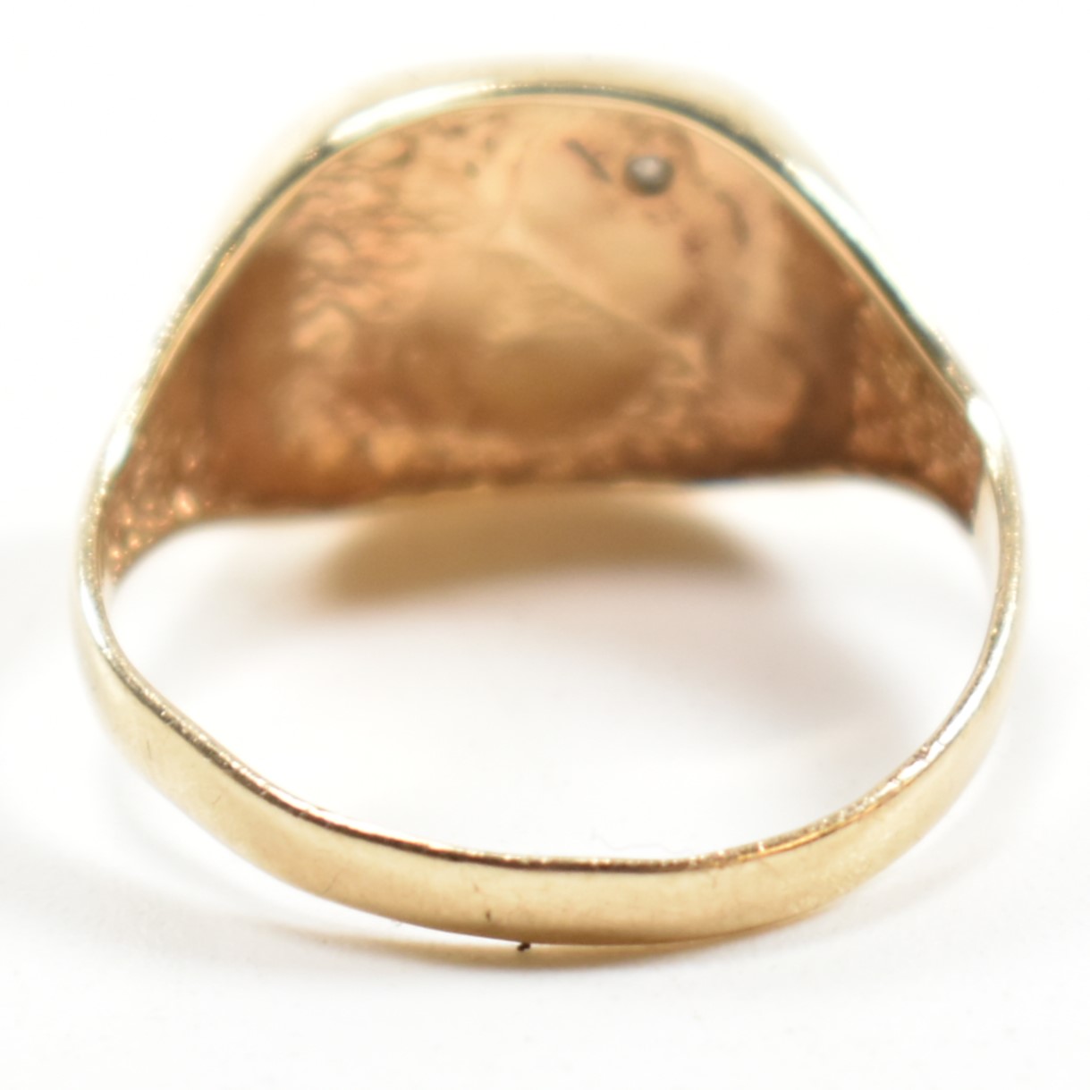 HALLMARKED 9CT GOLD & DIAMOND SIGNET RING - Bild 3 aus 9