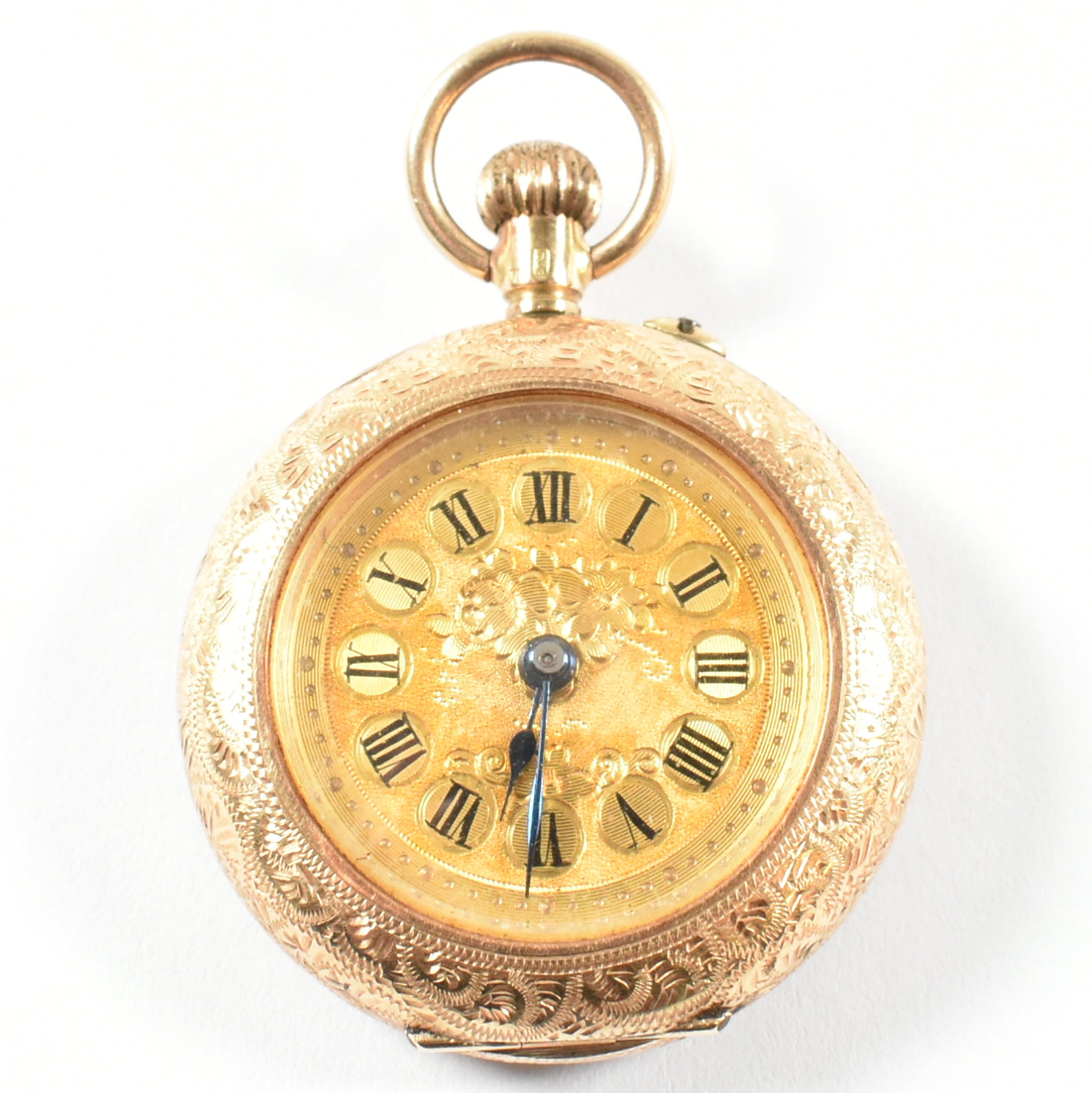 14CT GOLD 19TH CENTURY LADIES FOB POCKET WATCH