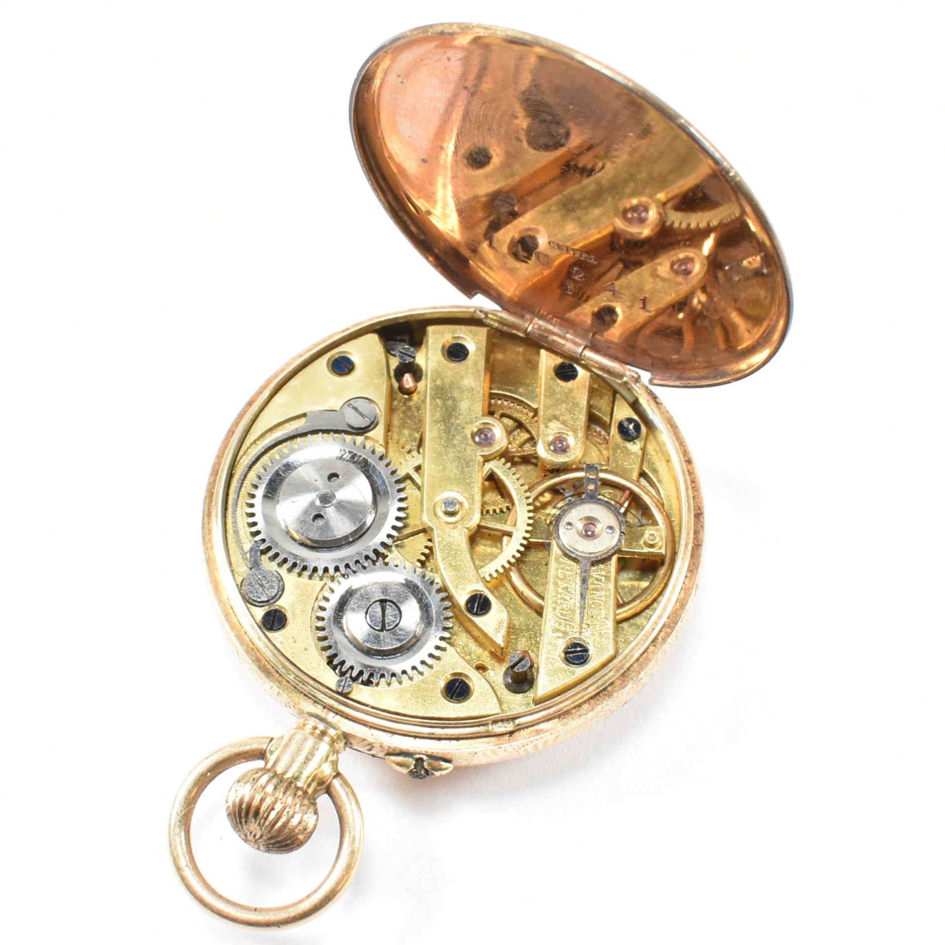 14CT GOLD 19TH CENTURY LADIES FOB POCKET WATCH - Image 7 of 7