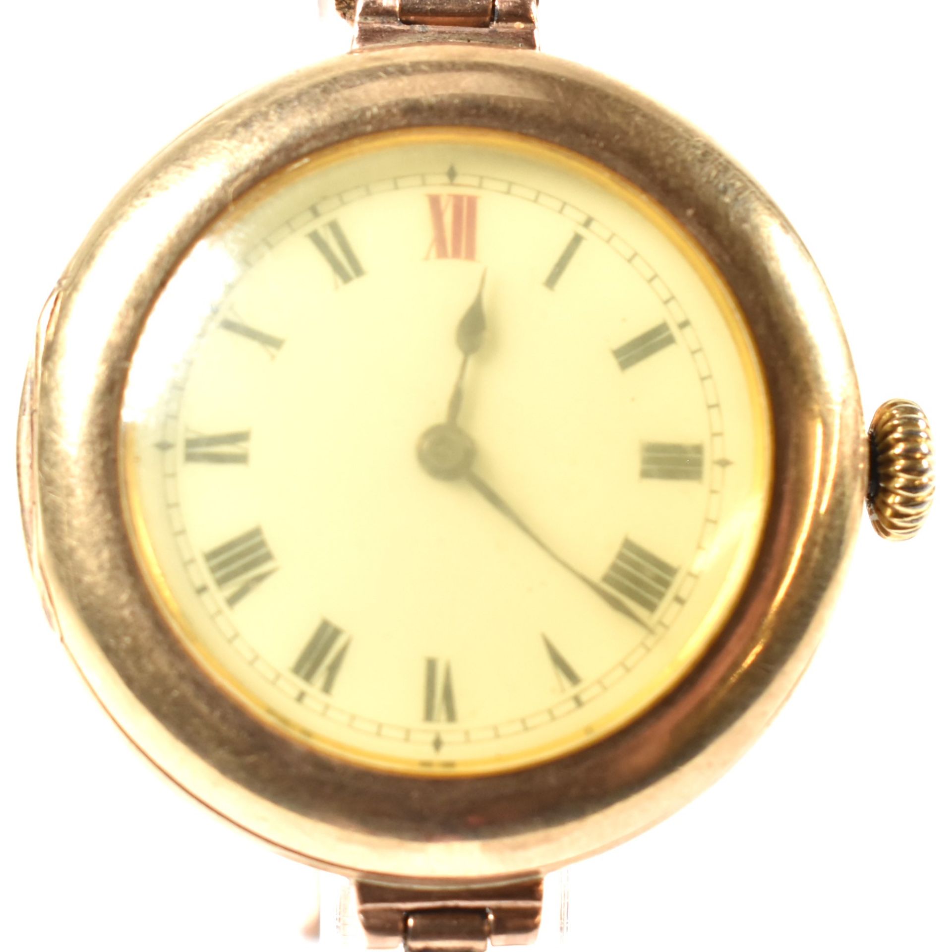 9CT GOLD 15 JEWEL WRISTWATCH - Bild 4 aus 5