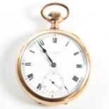GOLD PLATED MARSH OF BATH OPEN FACED POCKET WATCH