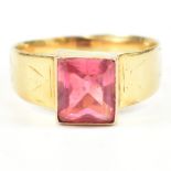 18CT GOLD & PINK PASTE RING