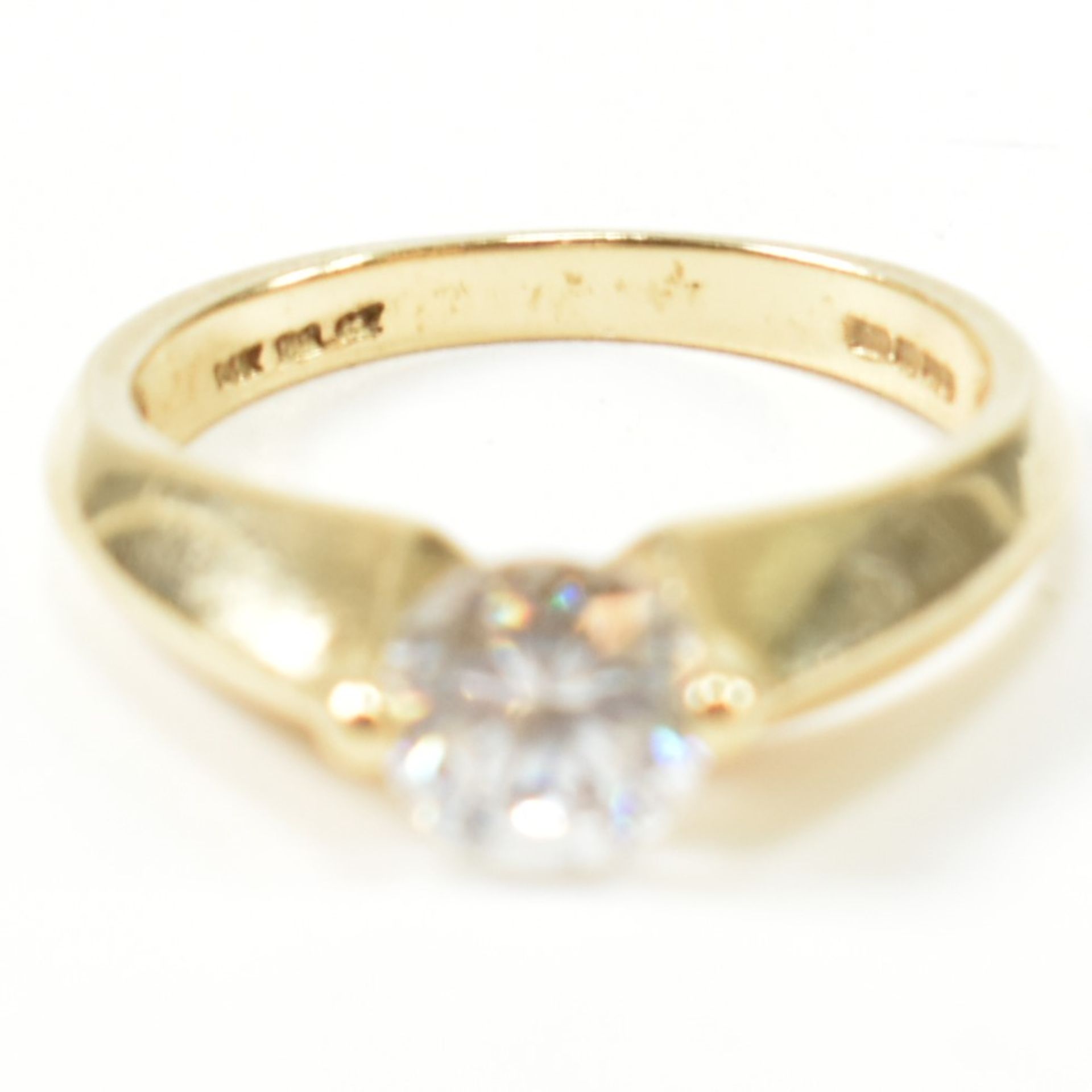 HALLMARKED 14CT GOLD & CZ SOLITAIRE RING - Image 2 of 11