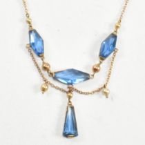 9CT GOLD & PASTE FESTOON NECKLACE