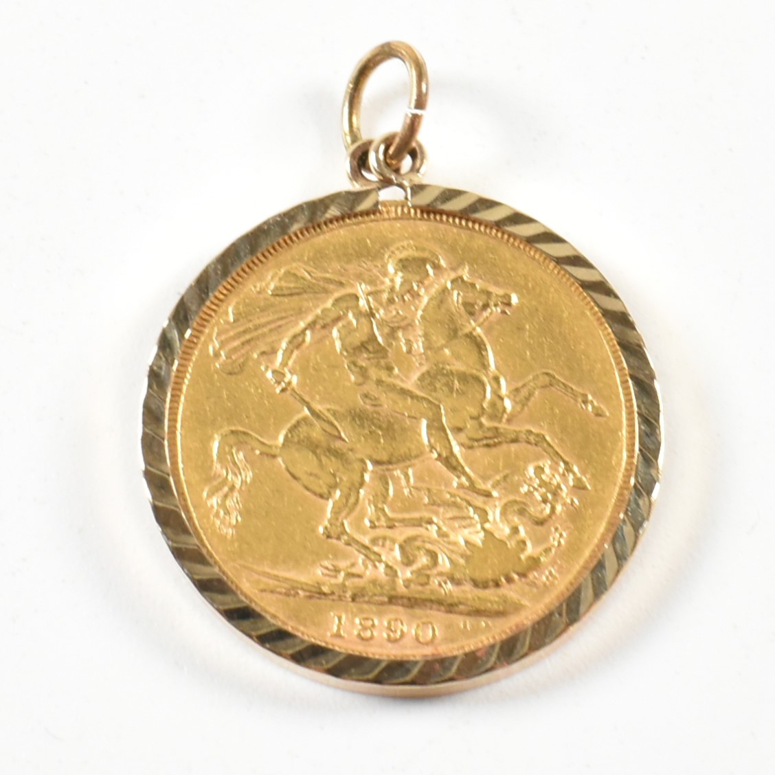 VICTORIAN 1890 FULL SOVEREIGN PENDANT - Bild 2 aus 5