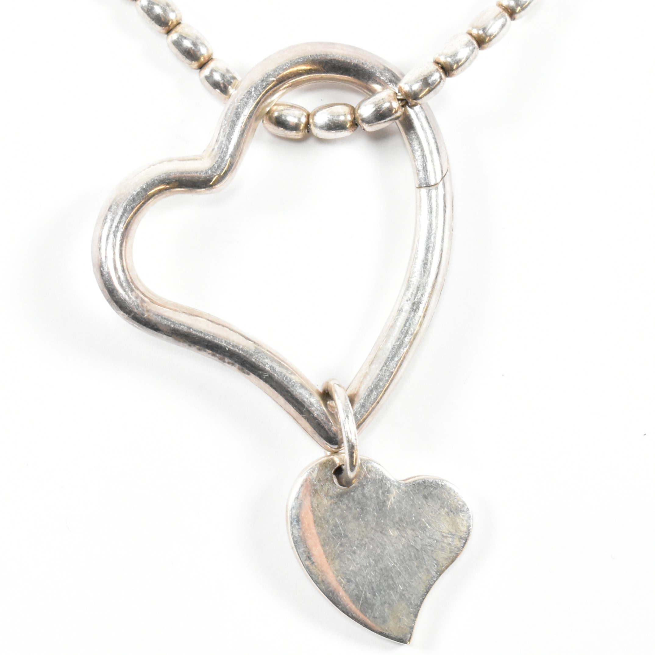 ASPREY HALLMARKED SILVER HEART PENDANT NECKLACE