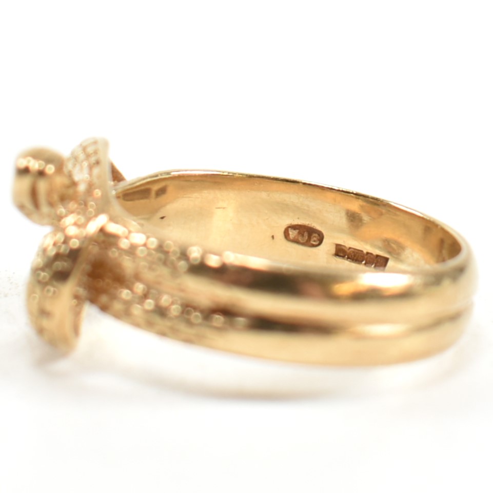 HALLMARKED 9CT GOLD ENTWINED SNAKE RING - Image 7 of 9