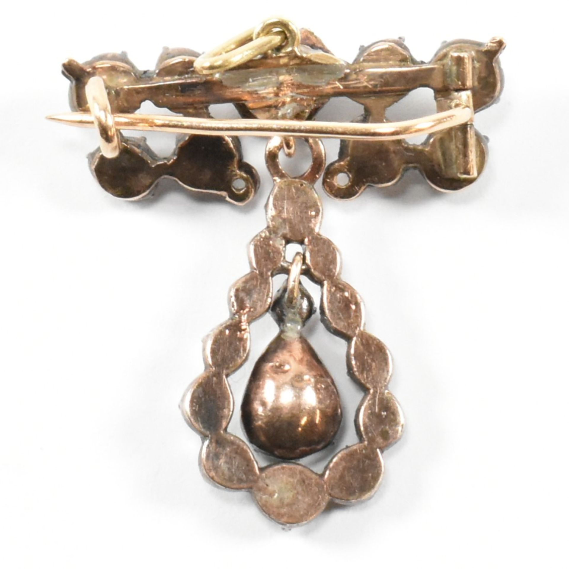 19TH CENTURY DIAMOND SET PENDANT BROOCH PIN - Image 6 of 6