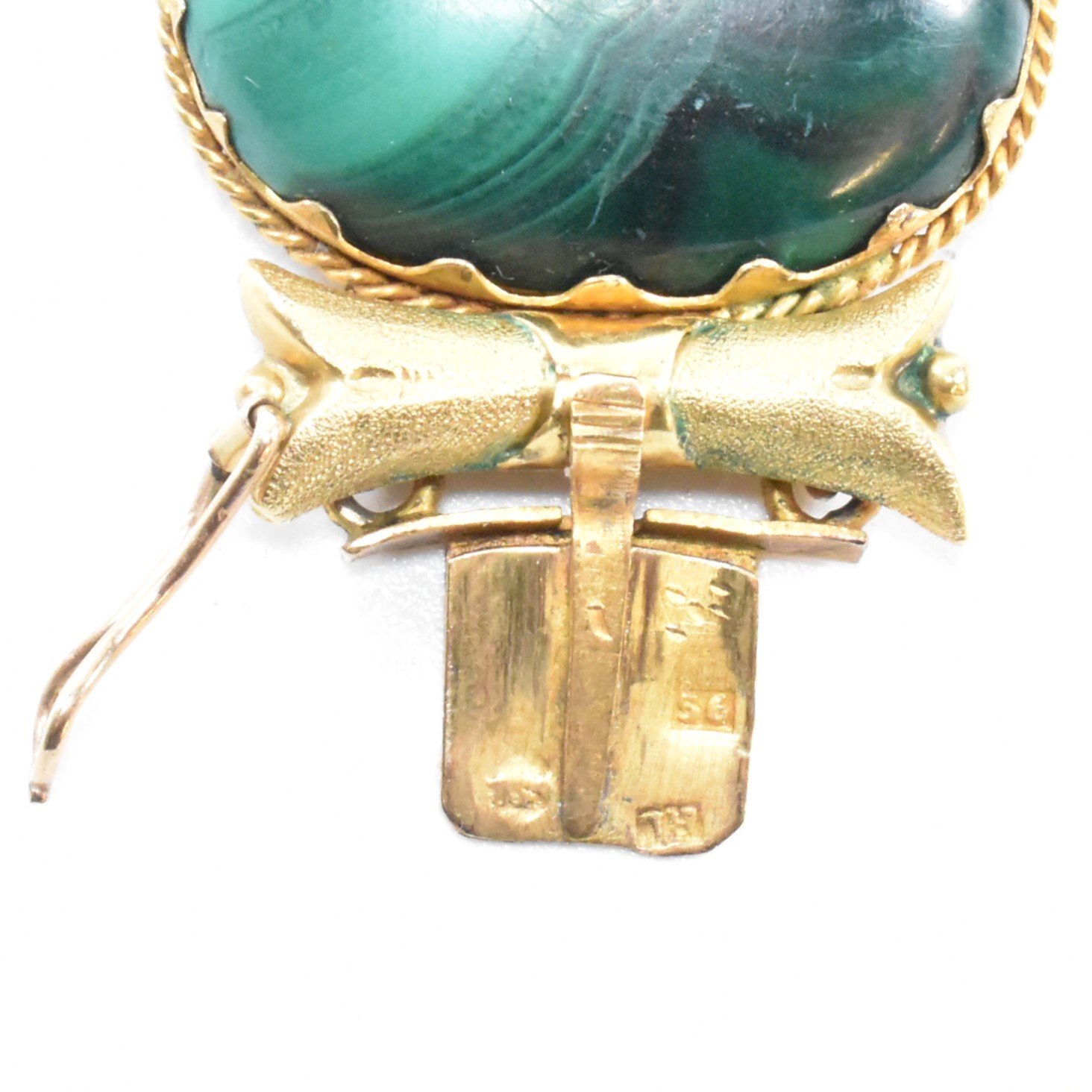 19TH CENTURY GOLD & MALACHITE PANEL BRACELET - Image 6 of 6