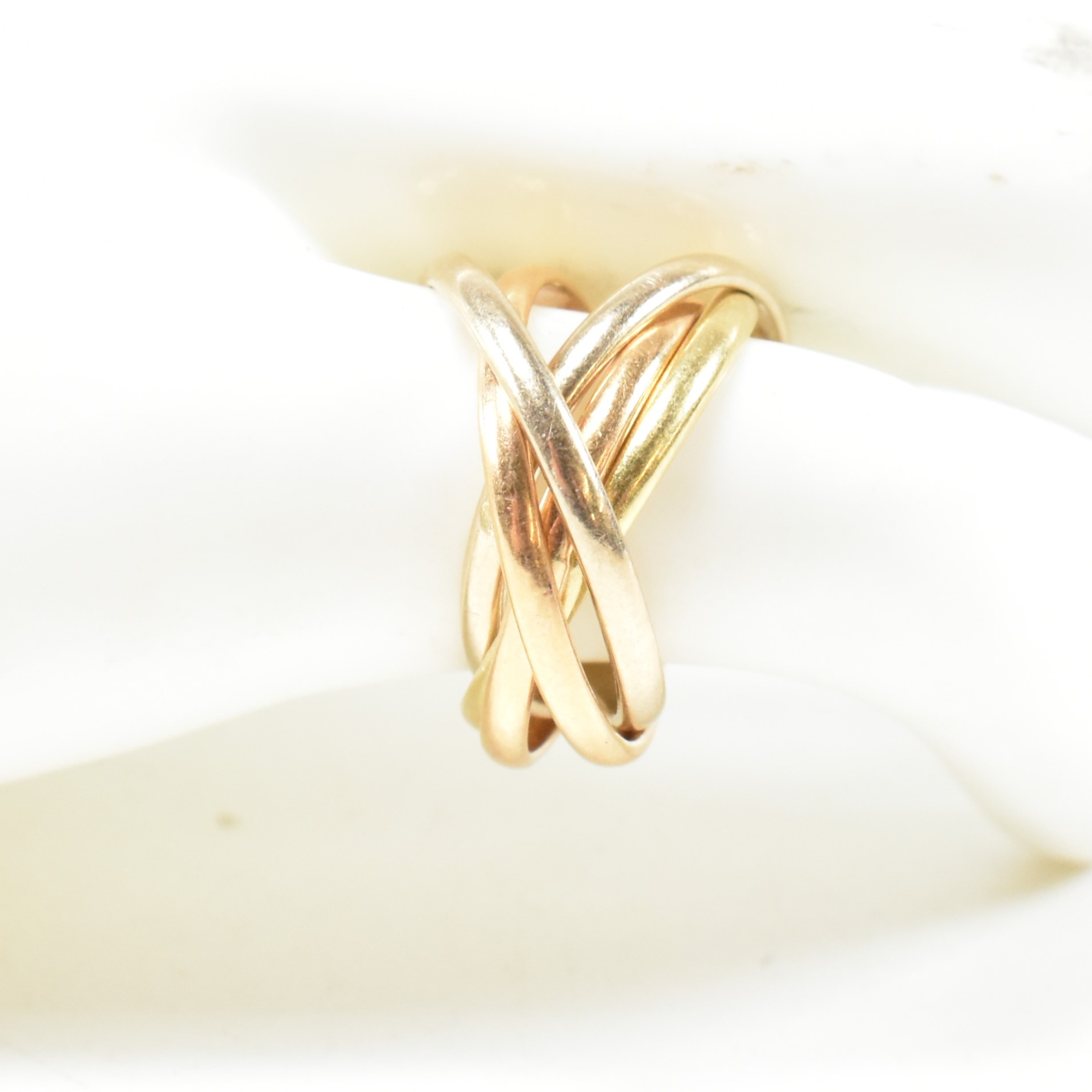 ITALIAN 18CT GOLD FIVE BAND PUZZLE RING - Bild 5 aus 5