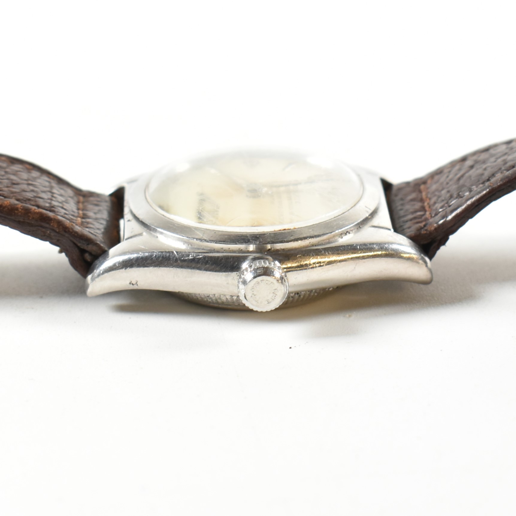 ROLEX OYSTER PERPETUAL WRISTWATCH WITH LEATHER STRAP - Image 6 of 6