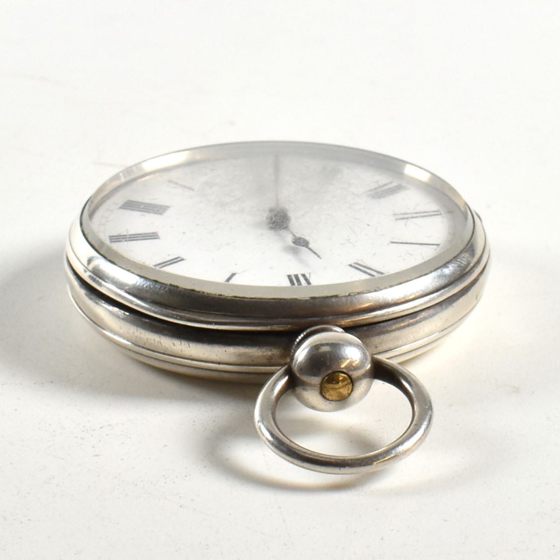 FINE SILVER OPEN FACED KEY WIND POCKET WATCH- BENNETT - Bild 8 aus 8