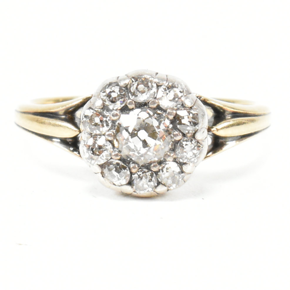 GOLD & DIAMOND CLUSTER RING