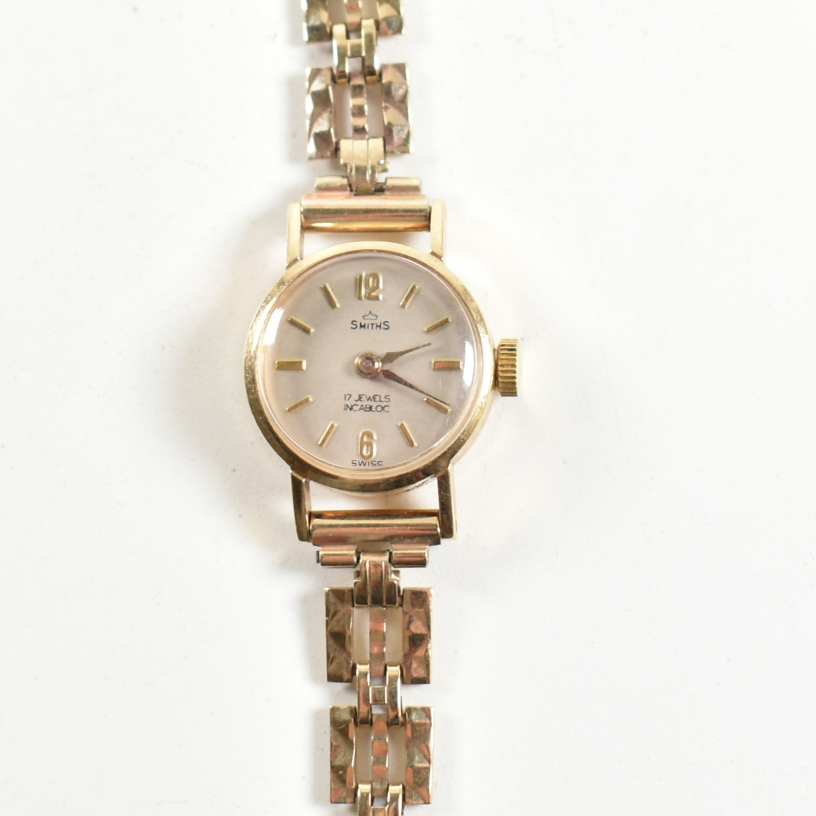 GOLD TONE METAL SMITHS 17 JEWELS WRISTWATCH