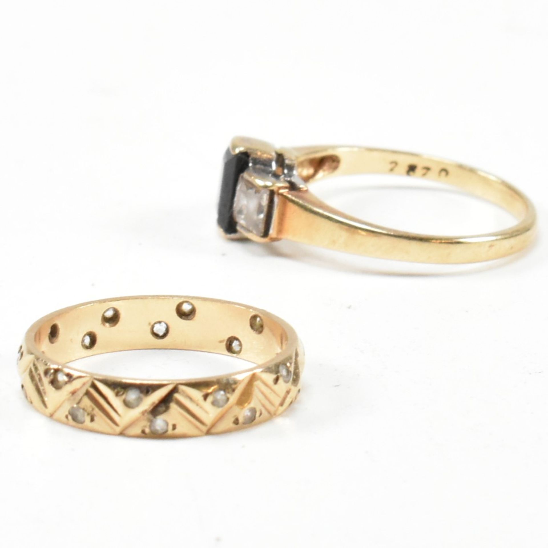 TWO HALLMARKED 9CT GOLD & GEM SET RINGS - Image 4 of 7