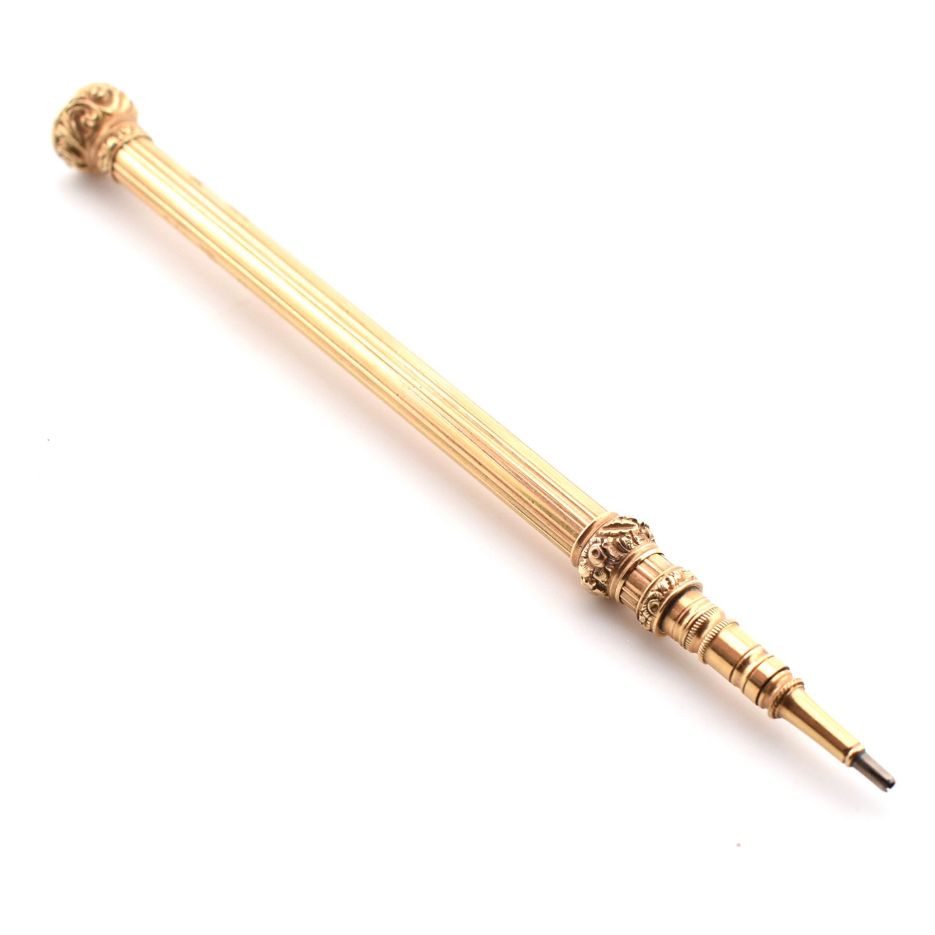 ANTIQUE GOLD & BLOODSTONE PROPELLING PENCIL