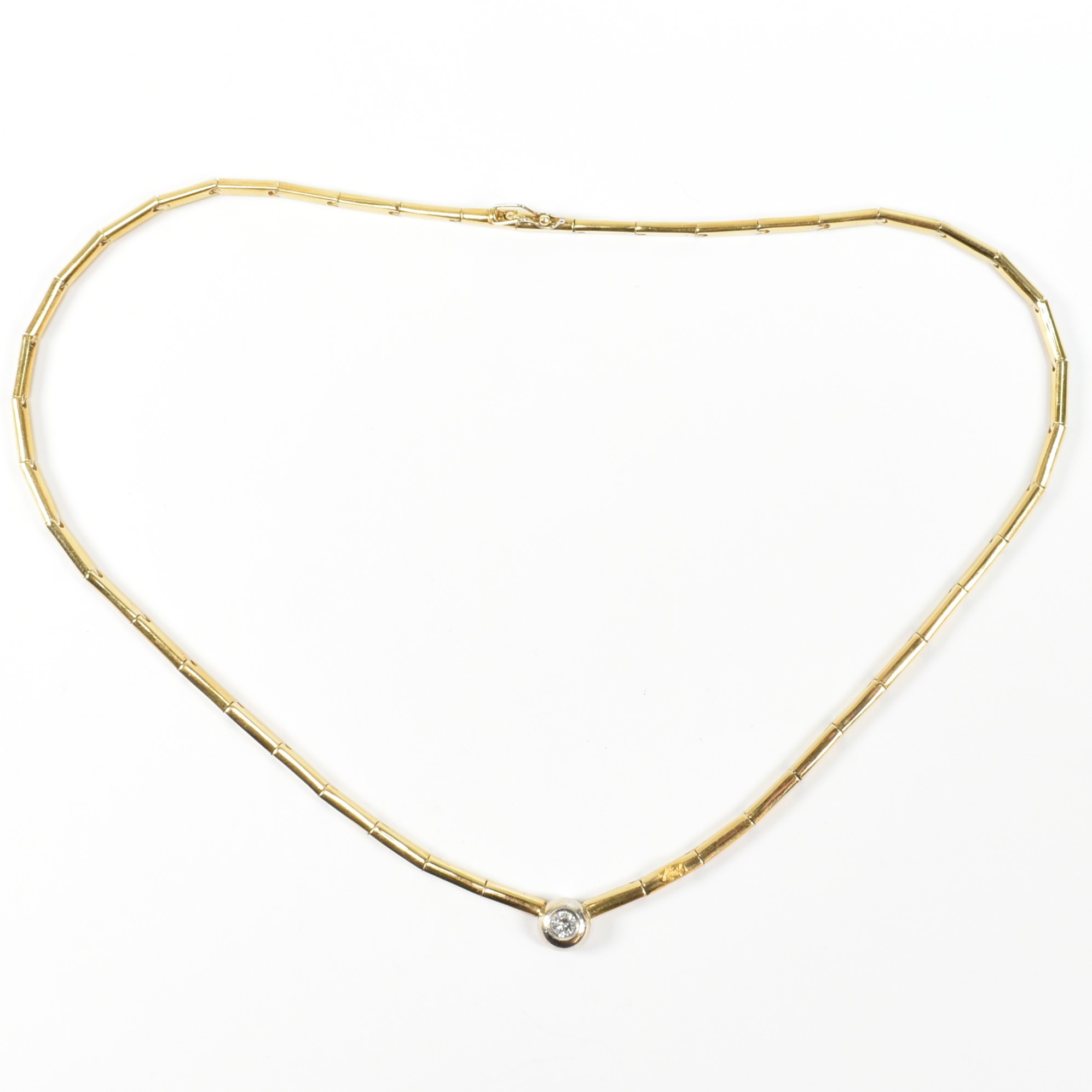 HALLMARKED 18CT GOLD & DIAMOND RECARLO NECKLACE - Image 2 of 5