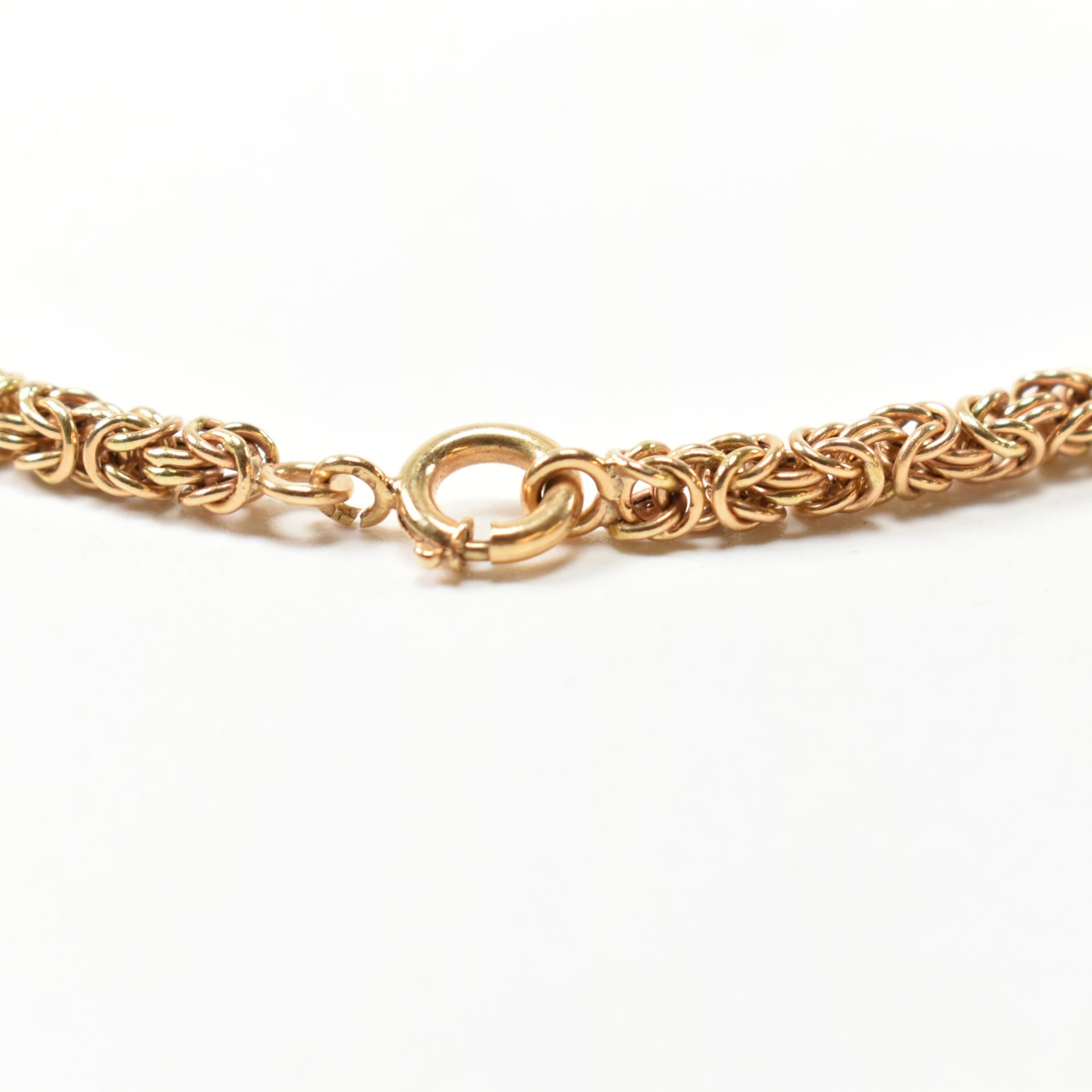 PORTUGUESE 19.2CT GOLD BYZANTINE CHAIN NECKLACE - Image 2 of 4