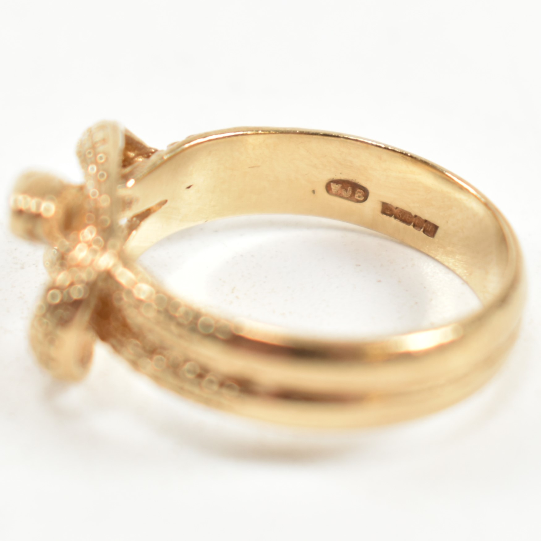 HALLMARKED 9CT GOLD ENTWINED SNAKE RING - Image 8 of 9