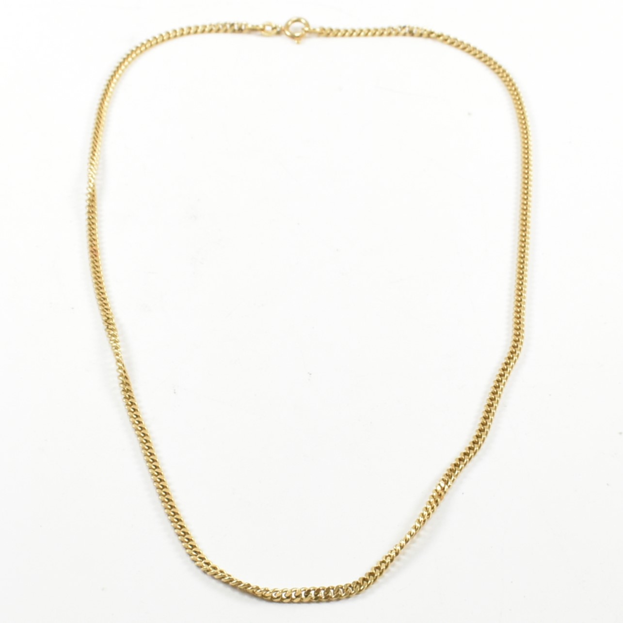 ITALIAN 18CT GOLD CURB LINK CHAIN NECKLACE - Image 3 of 4