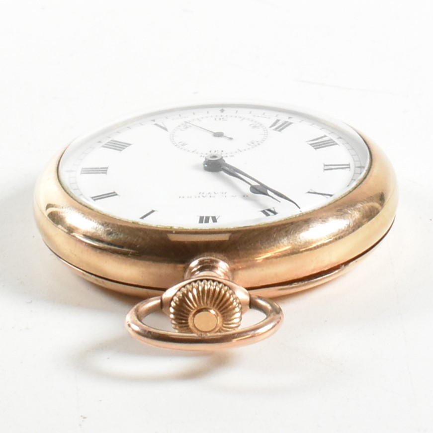 GOLD PLATED MARSH OF BATH OPEN FACED POCKET WATCH - Image 4 of 7