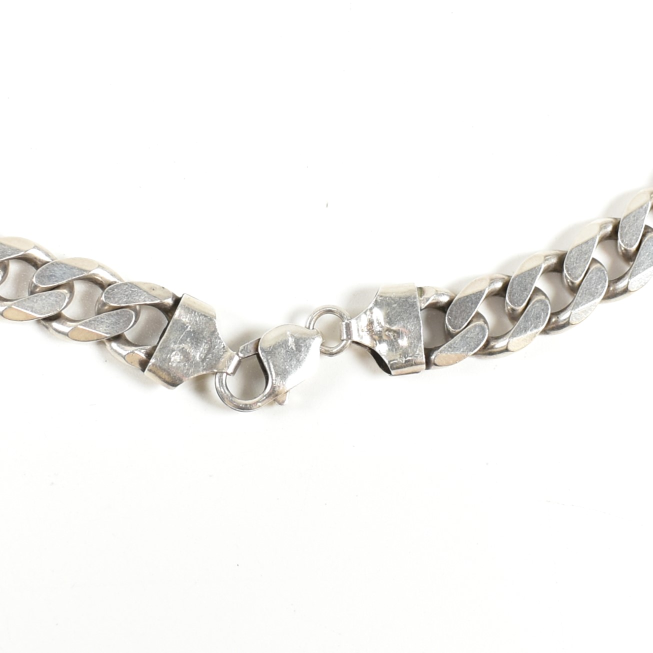 ITALIAN HALLMARKED SILVER CURB LINK CHAIN NECKLACE - Image 3 of 4