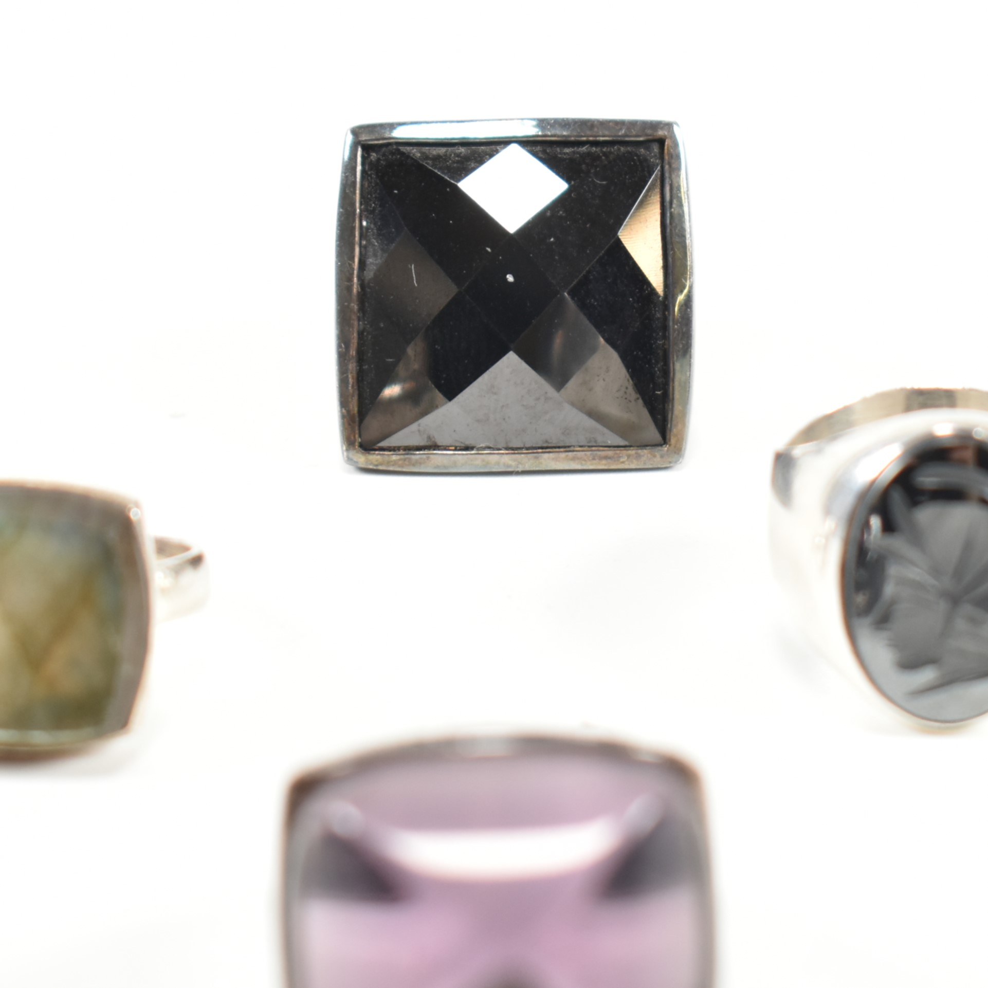COLLECTION OF SILVER & GEM SET COCKTAIL RINGS - Image 3 of 9