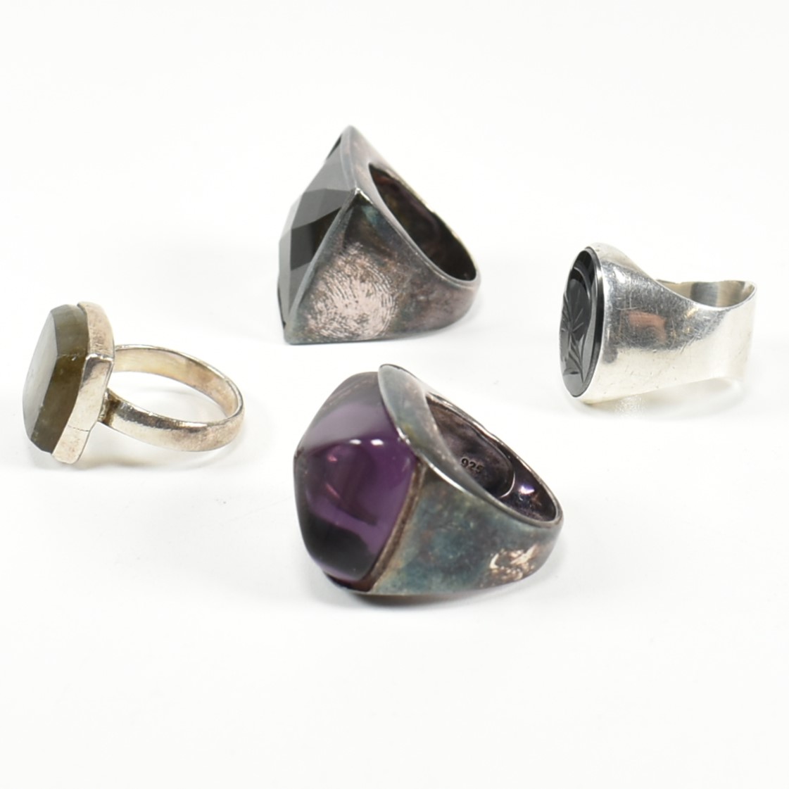 COLLECTION OF SILVER & GEM SET COCKTAIL RINGS - Image 8 of 9