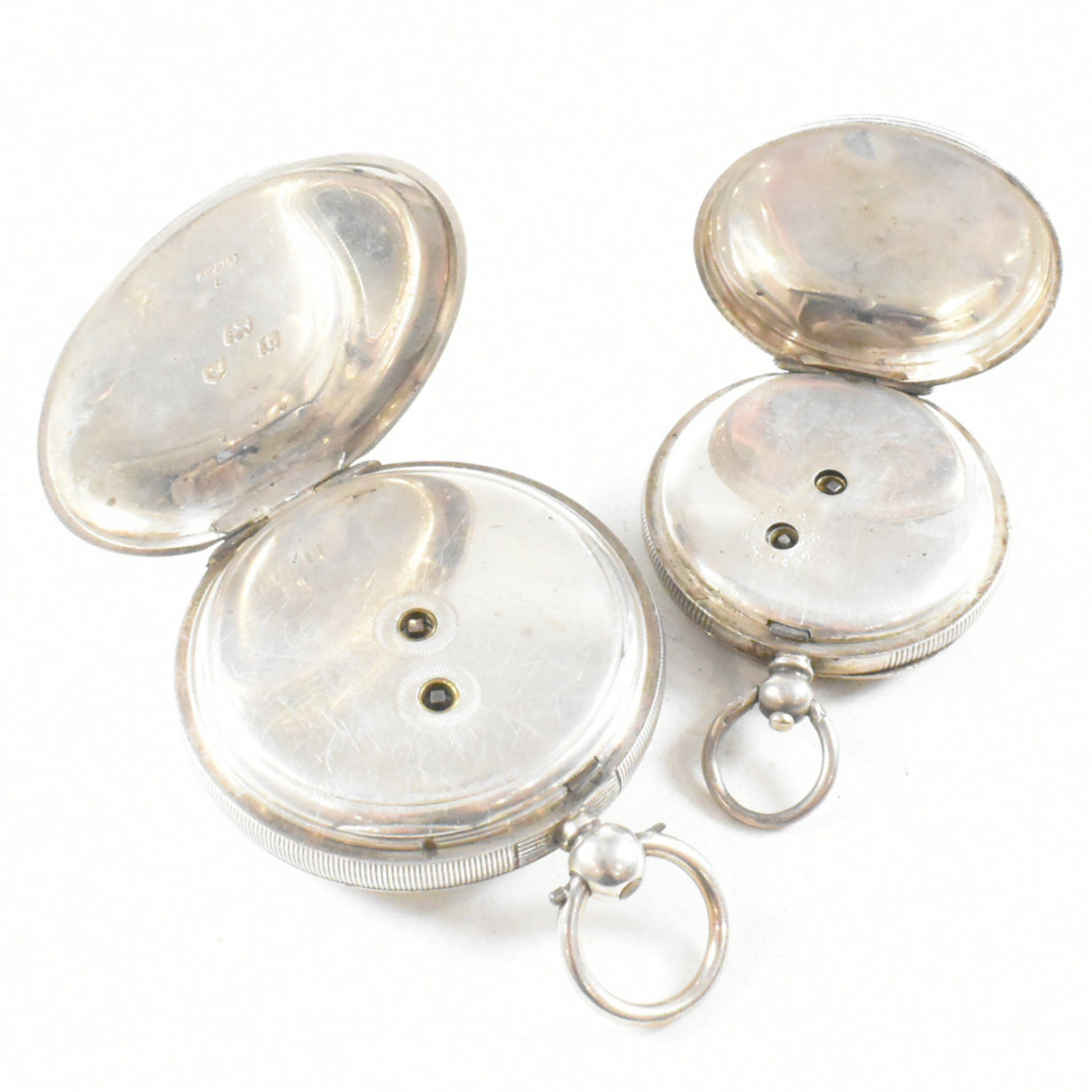 TWO EARLY 20TH CENTURY SILVER POCKET WATCHES - Image 4 of 7