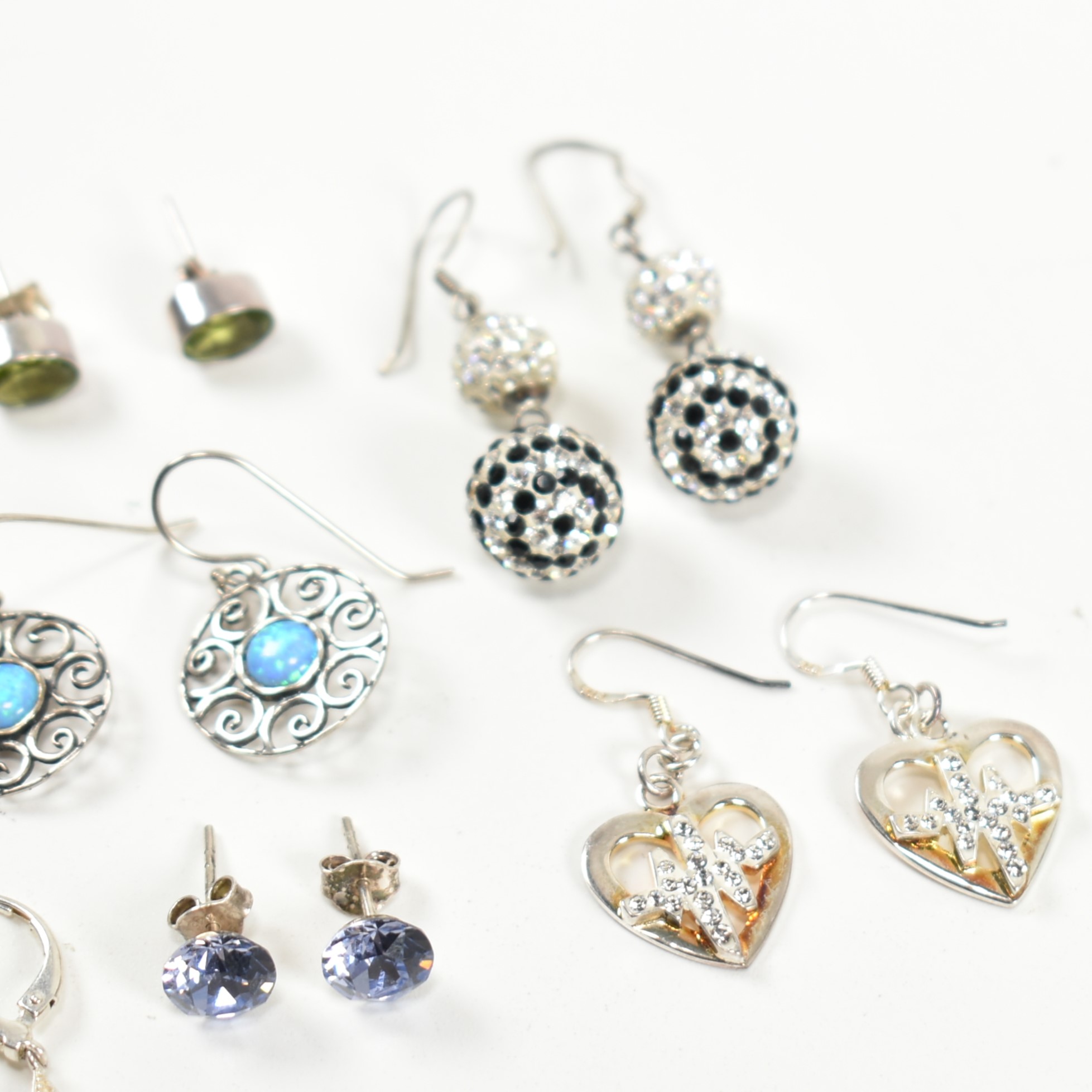 COLLECTION OF 925 SILVER & GEM SET EARRINGS - Image 3 of 7