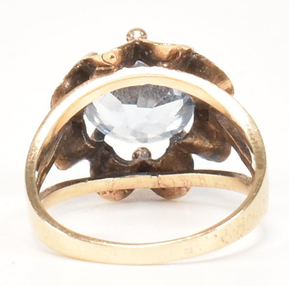 HALLMARKED 9CT GOLD & SYNTHETIC SPINEL RING - Image 6 of 9