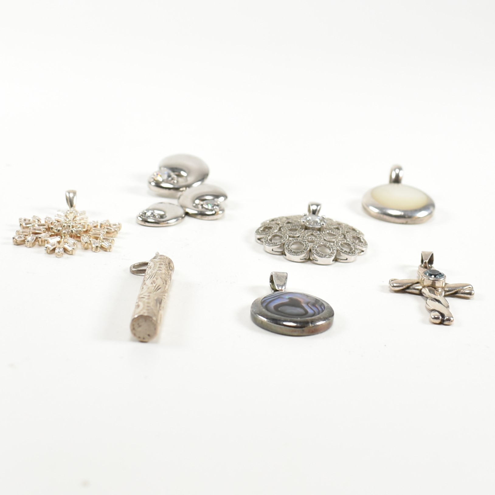 COLLECTION OF 925 SILVER & GEM SET NECKLACE PENDANTS - Image 7 of 7