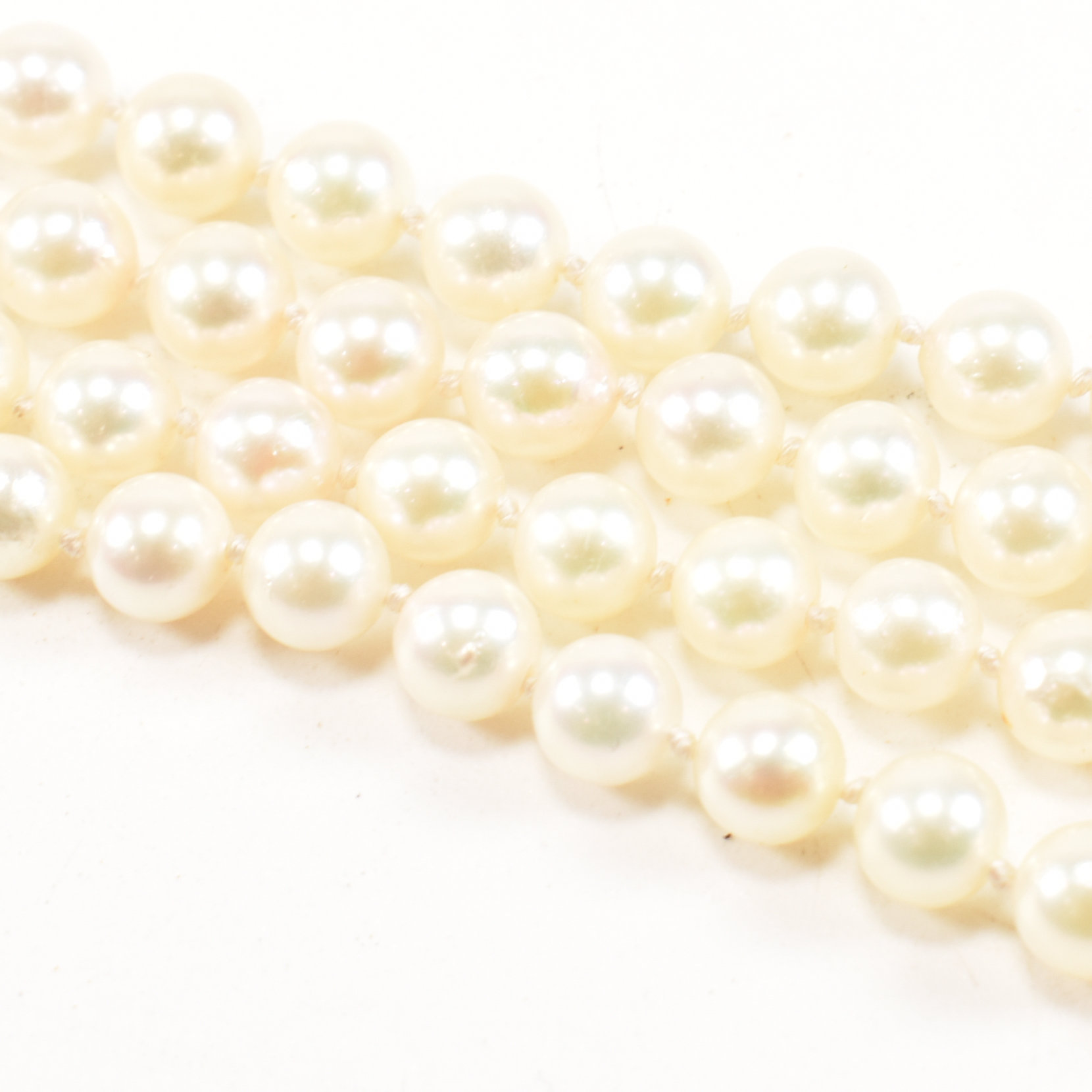 SILVER & CULTURED PEARL BEAD NECKLACE - Image 7 of 7