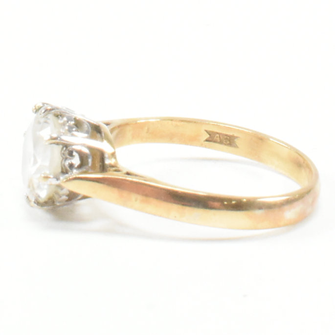 VINTAGE HALLMARKED 9CT GOLD & CZ SOLITAIRE RING - Image 8 of 9