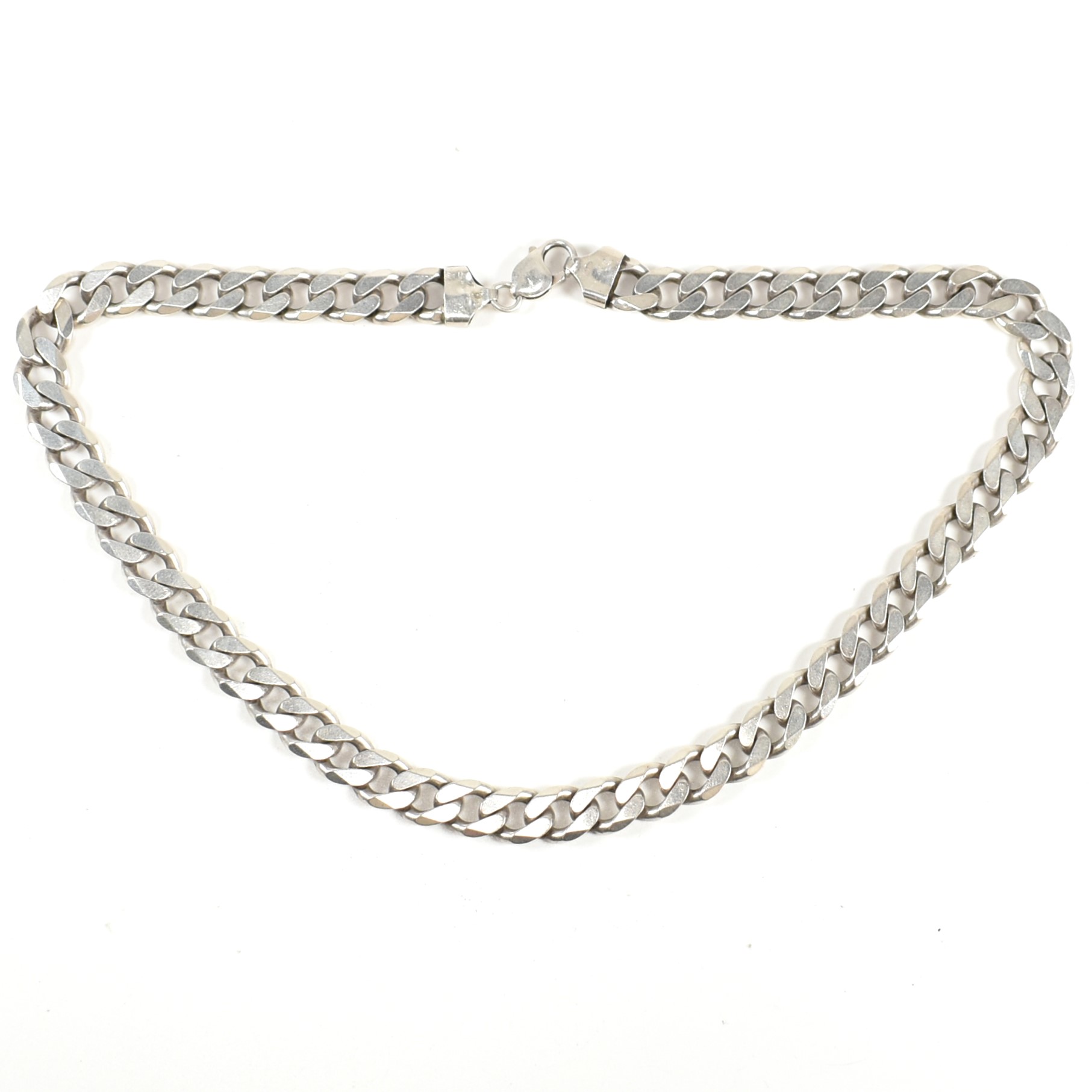 ITALIAN HALLMARKED SILVER CURB LINK CHAIN NECKLACE - Image 2 of 4