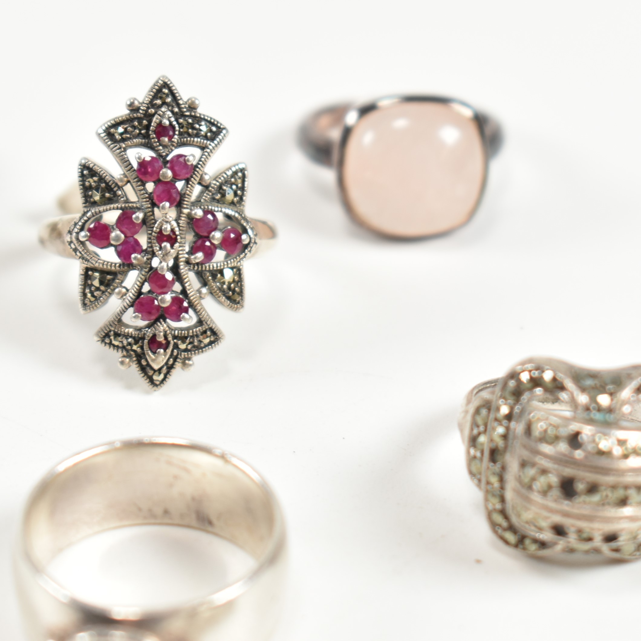 COLLECTION OF SILVER & GEM SET RINGS - Image 5 of 8