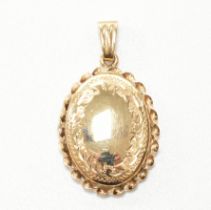 HALLMARKED 9CT GOLD LOCKET NECKLACE PENDANT