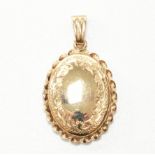 HALLMARKED 9CT GOLD LOCKET NECKLACE PENDANT