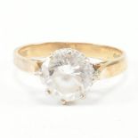 VINTAGE HALLMARKED 9CT GOLD & CZ SOLITAIRE RING