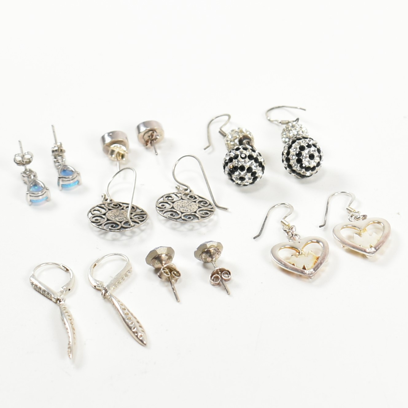 COLLECTION OF 925 SILVER & GEM SET EARRINGS - Image 7 of 7