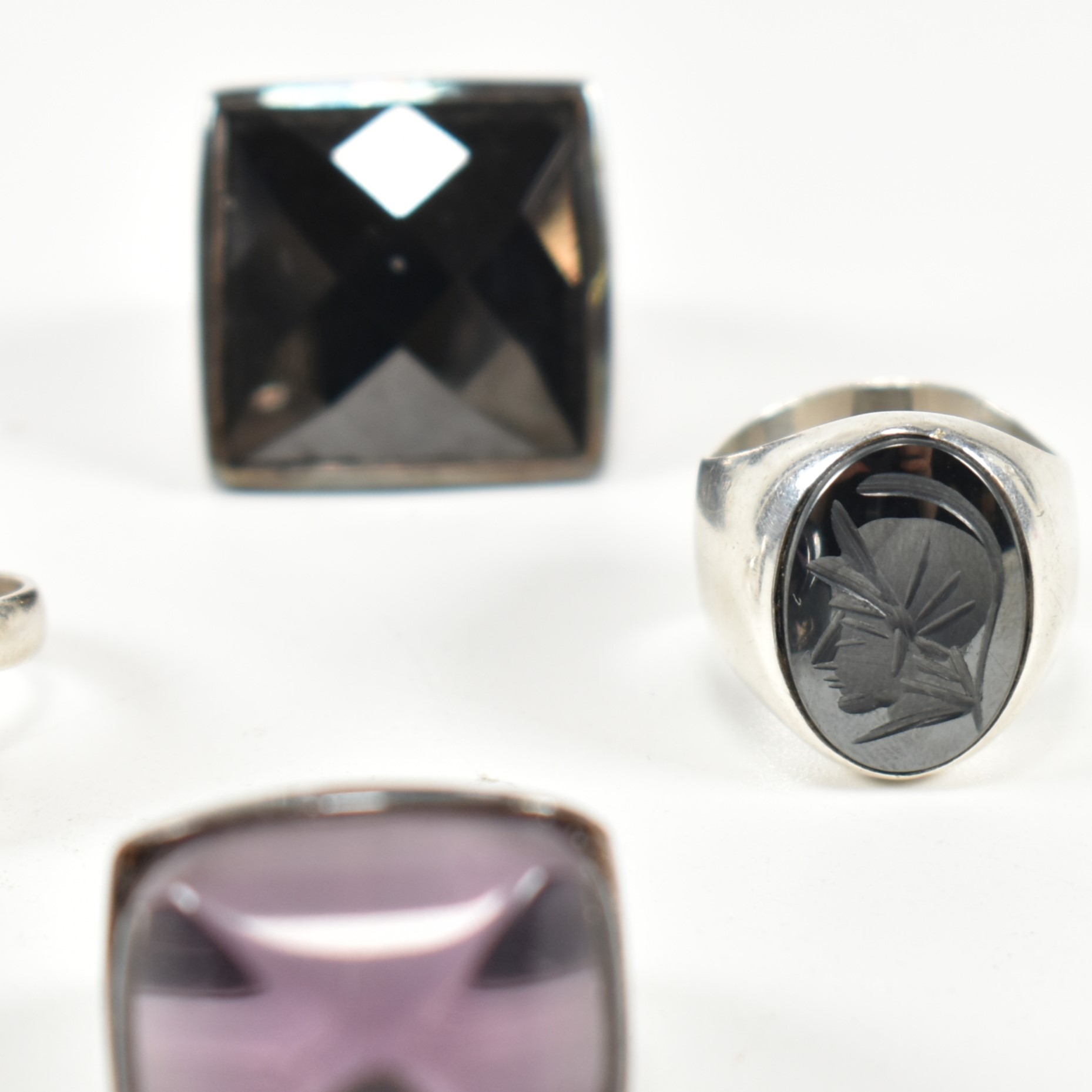 COLLECTION OF SILVER & GEM SET COCKTAIL RINGS - Image 2 of 9