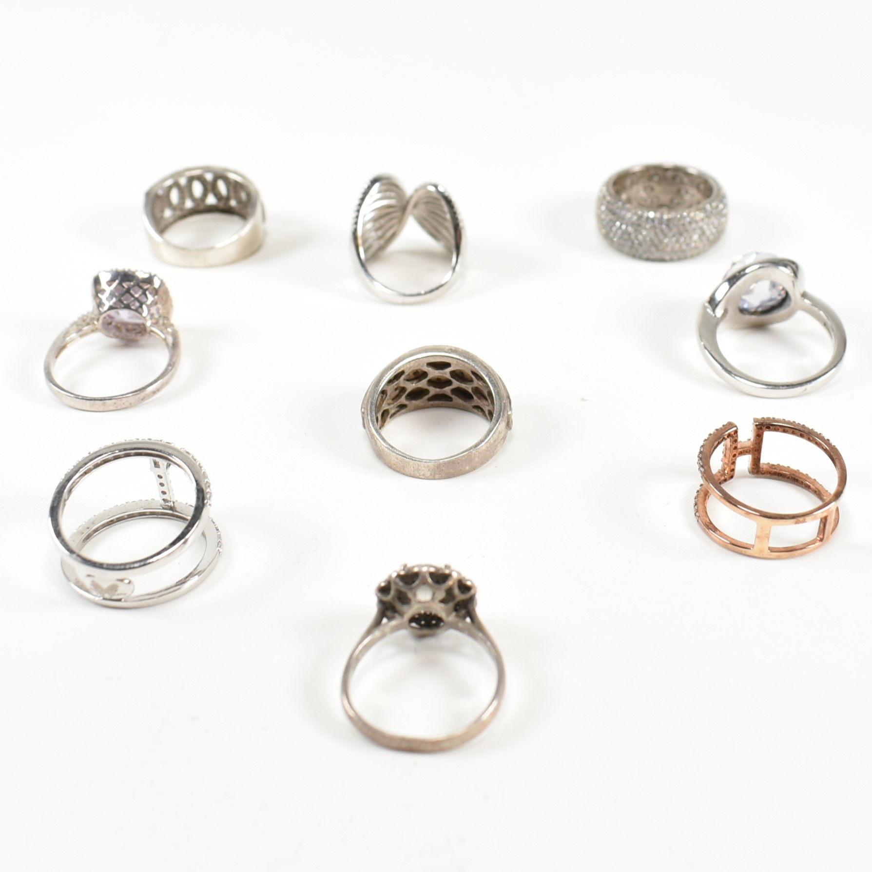 COLLECTION OF 925 SILVER & GEM SET RINGS - Image 7 of 9