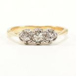 18CT GOLD & DIAMOND THREE STONE RING