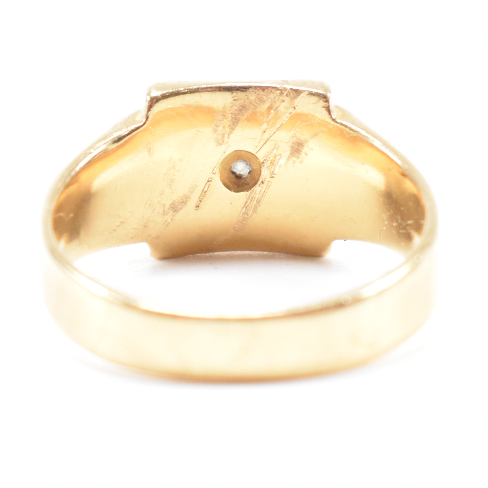 VINTAGE HALLMARKED 18CT GOLD & DIAMOND SIGNET RING - Image 6 of 9