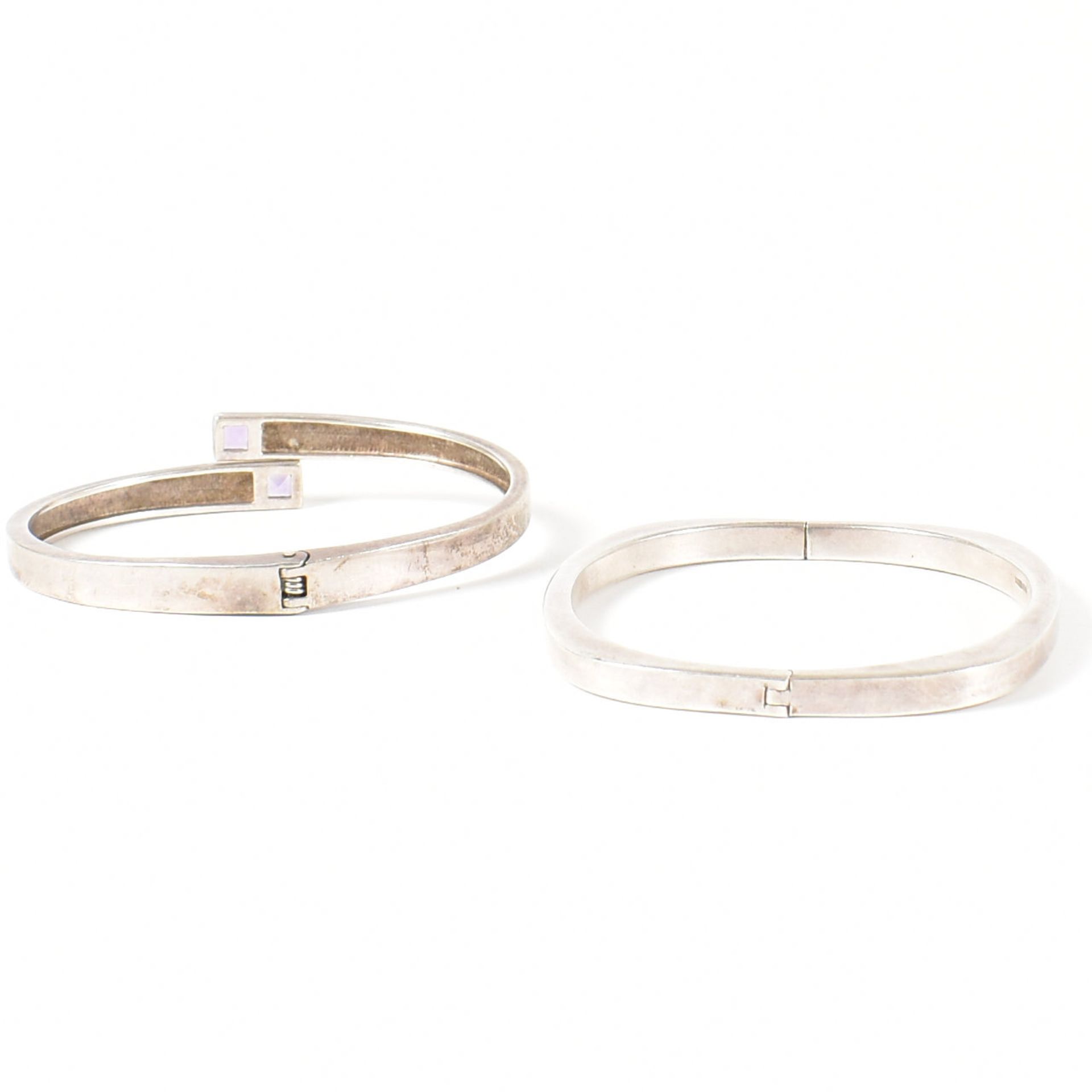 TWO HALLMARKED 925 SILVER BANGLES - Image 2 of 5