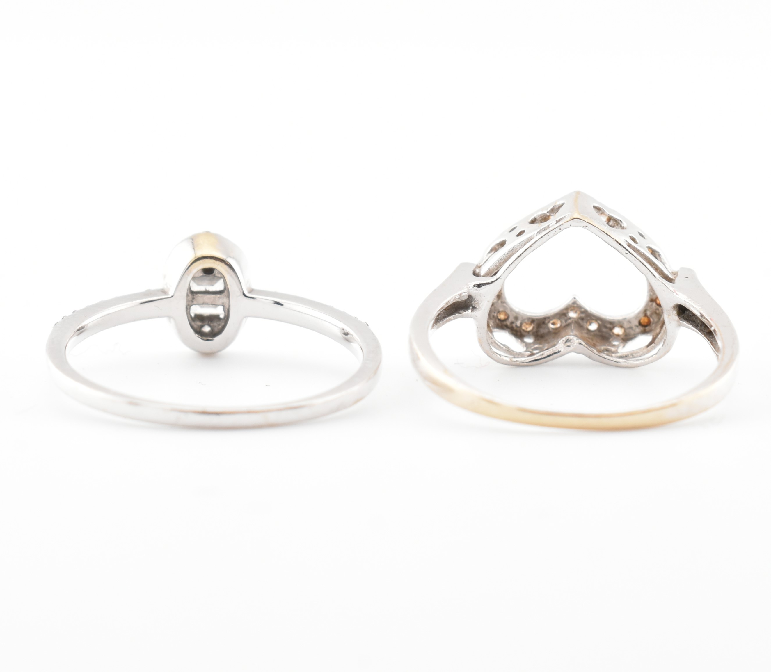 TWO 18CT WHITE GOLD CZ & DIAMOND RINGS - Image 6 of 6