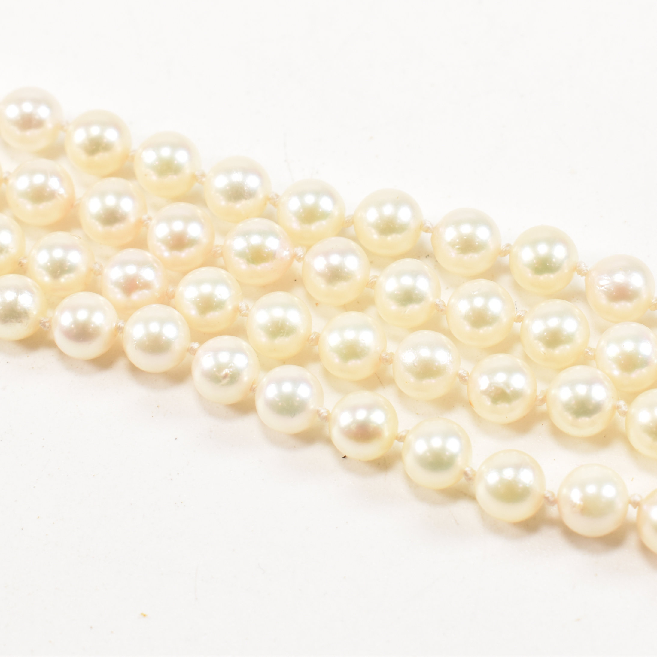 SILVER & CULTURED PEARL BEAD NECKLACE - Image 6 of 7